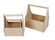 Flaschenträger aus Holz unbehandelt natur 24x17,5x28cm 3 Stück / 1 Set