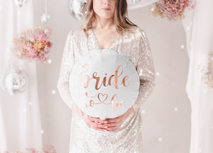 Folienballon Bride to be weiß roségold 45cm