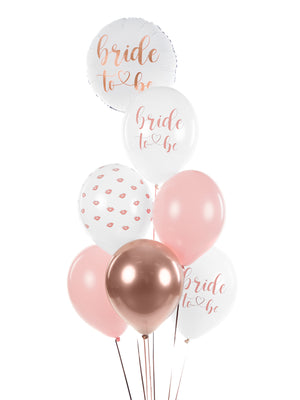 Folienballon Bride to be weiß roségold 45cm