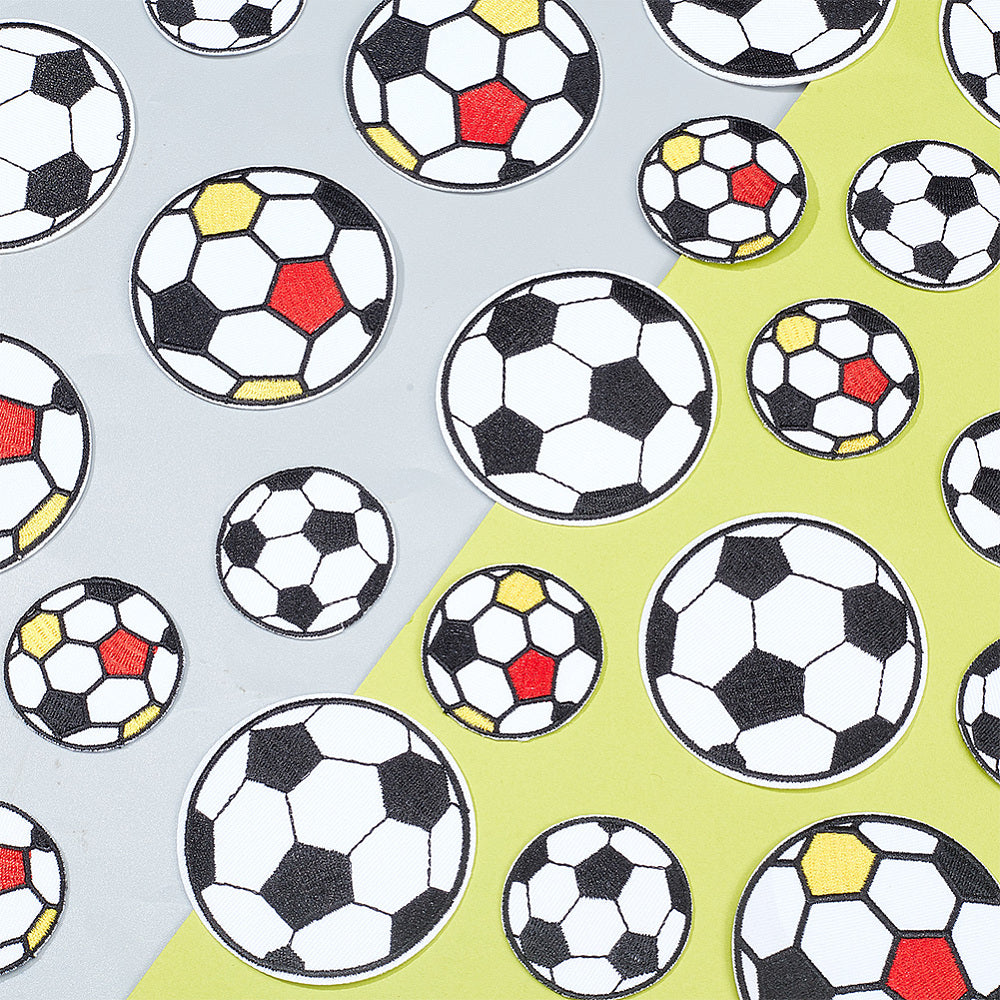 Fußball Aufnäher bestickt rund Ø 45mm