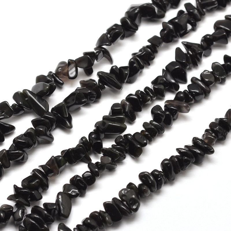 Edelstein Obsidian Splitterkette 5-8mm