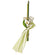 Gästeanstecker Calla Reedstäbe Schleife weiß/grün 14cm 1 Stück
