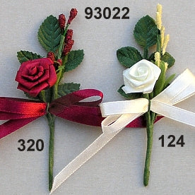 Gästeanstecker Diorrose groß mit Rosenblatt, ohne Nadel, pro Stück