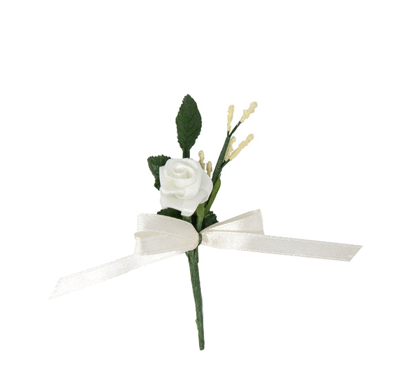 Gästeanstecker Diorrose groß mit Rosenblatt ohne Nadel 1 Stück