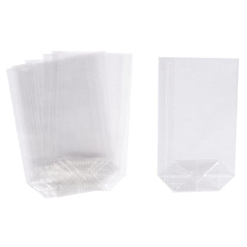 Geschenk-Bodenbeutel transparent unbedruckt 10 Stück - verschiedene Größen