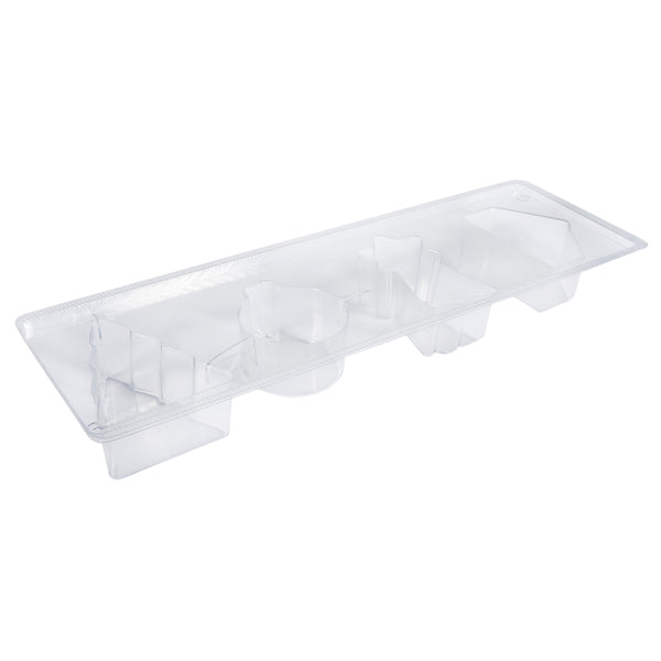 Gießform transparent PET-Kunststoff Weihnachten Tiefe 3cm 4 teilig