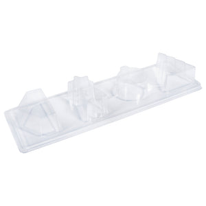 Gießform transparent PET-Kunststoff Weihnachten Tiefe 3cm 4 teilig