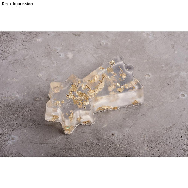 Gießform transparent PET-Kunststoff Weihnachten Tiefe 3cm 4 teilig