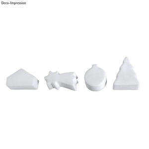 Gießform transparent PET-Kunststoff Weihnachten Tiefe 3cm 4 teilig
