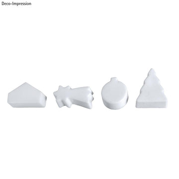 Gießform transparent PET-Kunststoff Weihnachten Tiefe 3cm 4 teilig