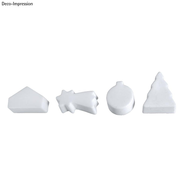 Gießform transparent PET-Kunststoff Weihnachten Tiefe 3cm 4 teilig