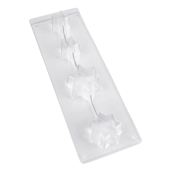 Gießform transparent PET-Kunststoff Weihnachten Tiefe 3cm 4 teilig