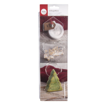 Gießform transparent PET-Kunststoff Weihnachten Tiefe 3cm 4 teilig