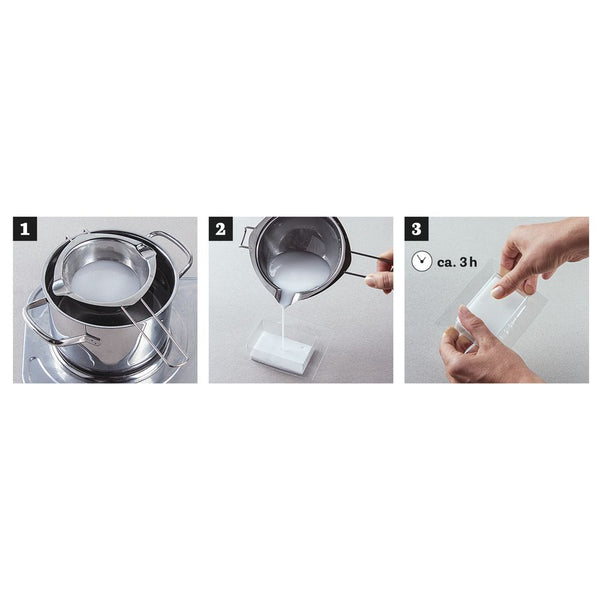Gießform transparent PET-Kunststoff Weihnachten Tiefe 3cm 4 teilig