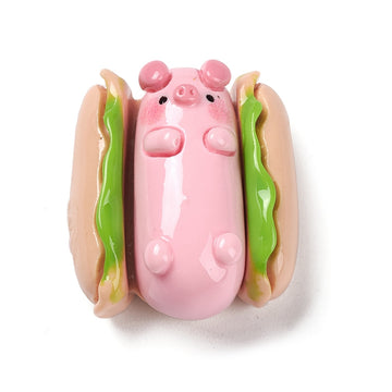 Glücksbringer Schwein in Sandwich aus Resin 26x23x13,5mm 1 Stück