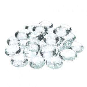 Glas-Nuggets klar, 18-20mm, 100g/ca. 20 Stück Glasdrops Muggelsteine ​​Glasnuggets