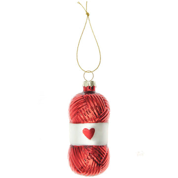 Glaskugel Wollknäuel Christbaumschmuck 9x4x4cm 1 Stück