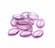 Glasolive flach amethyst transparent 15x10mm 12 Stück/Dose
