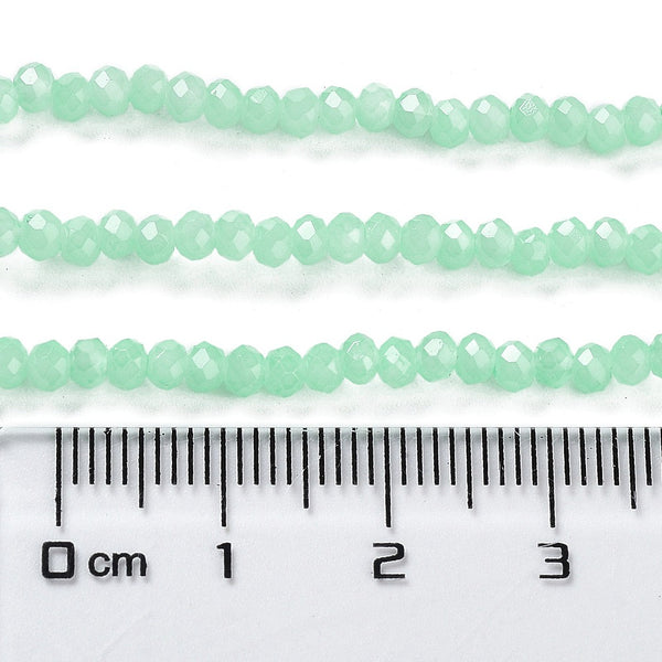 Glasperlen Abacus Imitation Jade 4x3mm 220 Stück