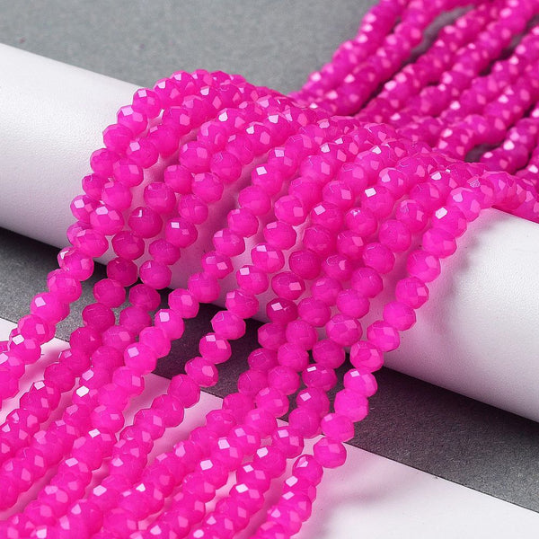 Glasperlen Abacus Imitation Jade 4x3mm 220 Stück