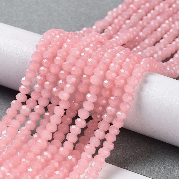 Glasperlen Abacus Imitation Jade 4x3mm 220 Stück