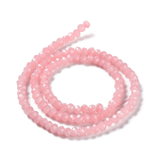 Glasperlen Abacus Imitation Jade 4x3mm 220 Stück