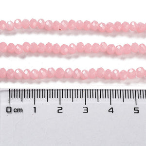 Glasperlen Abacus Imitation Jade 4x3mm 220 Stück