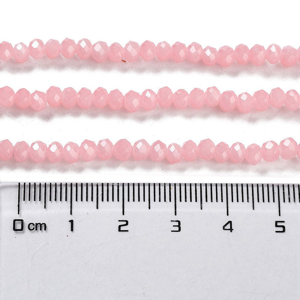 Glasperlen Abacus Imitation Jade 4x3mm 220 Stück