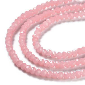 Glasperlen Abacus Imitation Jade 4x3mm 220 Stück