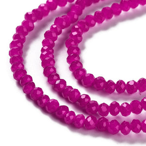 Glasperlen Abacus Imitation Jade 4x3mm 220 Stück