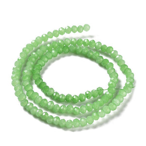 Glasperlen Abacus Imitation Jade 4x3mm 220 Stück