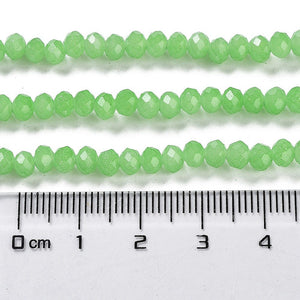 Glasperlen Abacus Imitation Jade 4x3mm 220 Stück