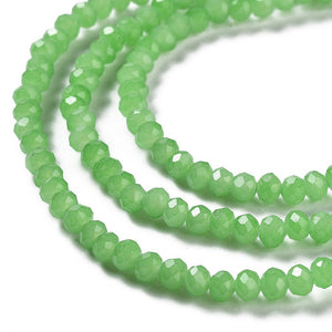 Glasperlen Abacus Imitation Jade 4x3mm 220 Stück