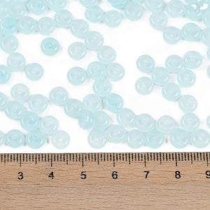 Glasperlen Donut Rondell transluscent Pastell 6,5x3mm 100 Stück