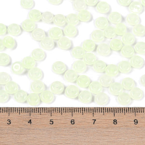 Glasperlen Donut Rondell transluscent Pastell 6,5x3mm 100 Stück