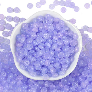 Glasperlen Donut Rondell transluscent Pastell 6,5x3mm 100 Stück
