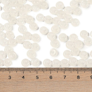 Glasperlen Donut Rondell transluscent Pastell 6,5x3mm 100 Stück