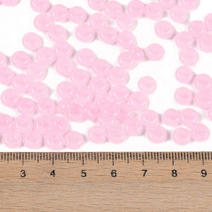 Glasperlen Donut Rondell transluscent Pastell 6,5x3mm 100 Stück