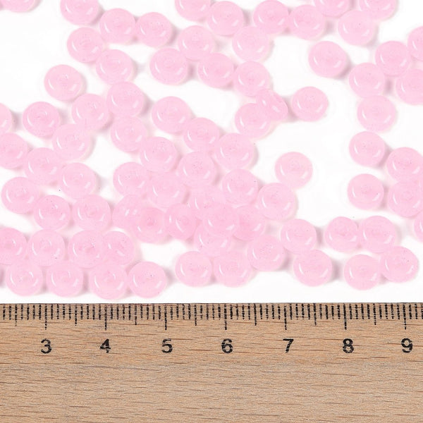 Glasperlen Donut Rondell transluscent Pastell 6,5x3mm 100 Stück