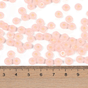 Glasperlen Donut Rondell transluscent Pastell 6,5x3mm 100 Stück