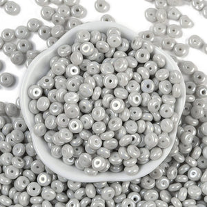 Glasperlen Donut Rondell opak Pastell 6,5x3mm 100 Stück