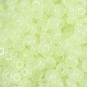 Glasperlen Donut Rondell transluscent Pastell 6,5x3mm 100 Stück