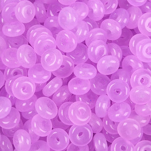 Glasperlen Donut Rondell transluscent Pastell 6,5x3mm 100 Stück