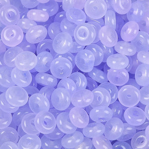 Glasperlen Donut Rondell transluscent Pastell 6,5x3mm 100 Stück