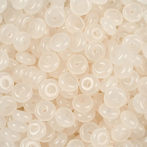 Glasperlen Donut Rondell transluscent Pastell 6,5x3mm 100 Stück
