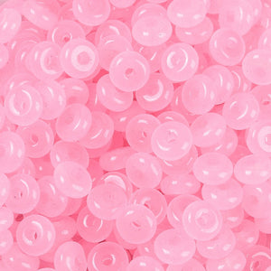 Glasperlen Donut Rondell transluscent Pastell 6,5x3mm 100 Stück