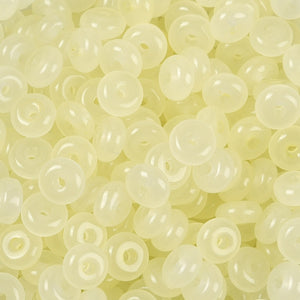 Glasperlen Donut Rondell transluscent Pastell 6,5x3mm 100 Stück