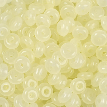 Glasperlen Donut Rondell transluzent Pastell 6,5x3mm 100 Stück
