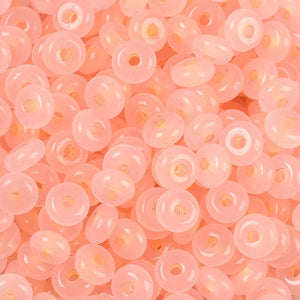 Glasperlen Donut Rondell transluscent Pastell 6,5x3mm 100 Stück
