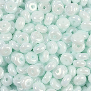 Glasperlen Donut Rondell opak Pastell 6,5x3mm 100 Stück